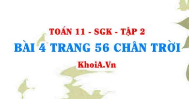 Bài 4 trang 56 Toán 11 Tập 2 Chân trời sáng tạo